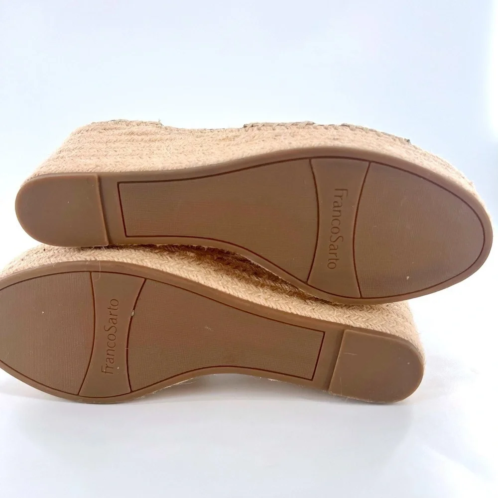 FRANCO SARTO Talya Espadrille Wedge Sandal Snake print size 9.5 M